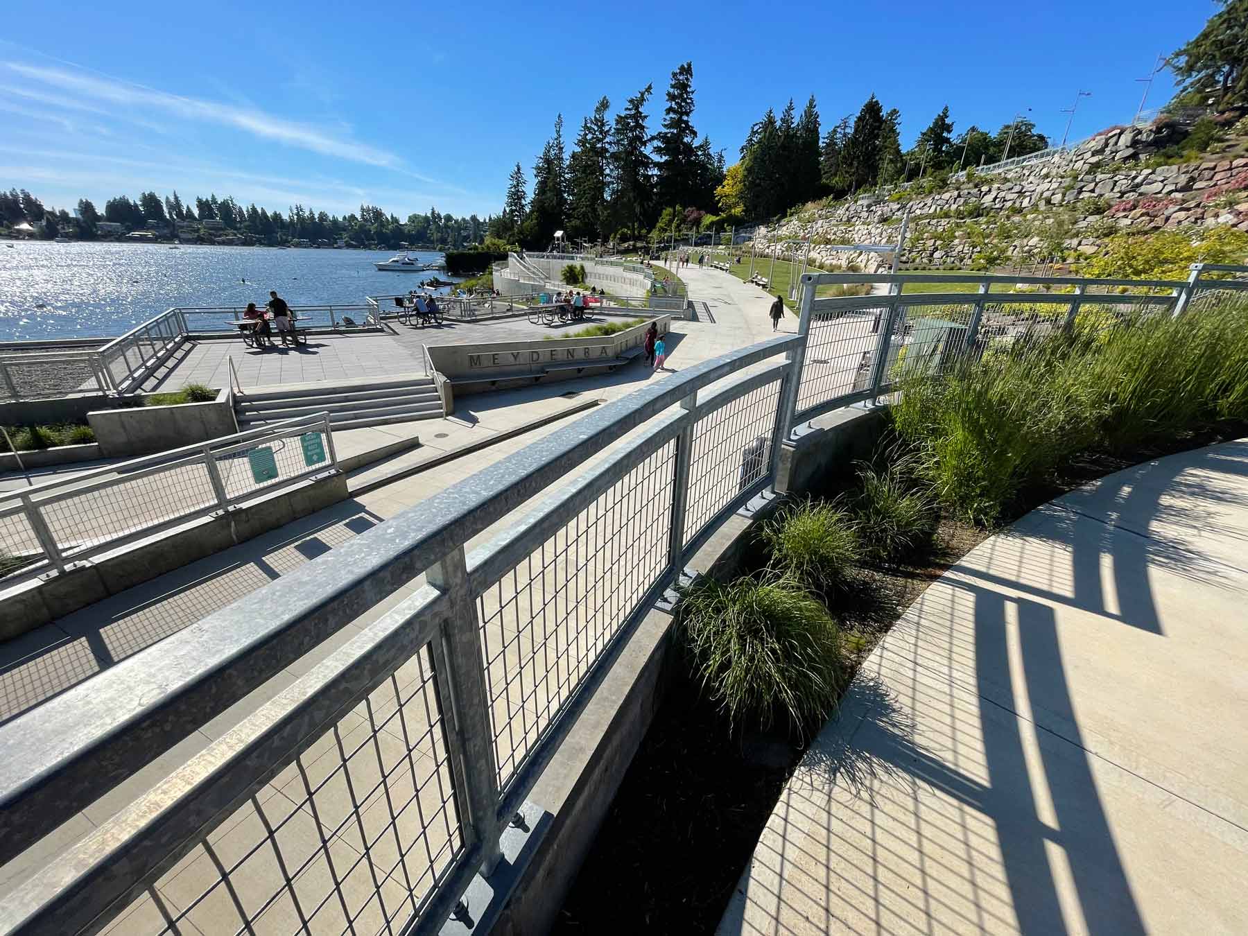 Meydenbauer bay park of main street in Bellevue Washington on Lake Washington